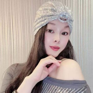 Sequins Turban,Women&#39;s Fashion Turban,Personalized Gifts For Women,Full Turbans,Women&#39;s Turban Cap