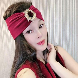 Velvet Headband,Women Headband,Turban Headband,Stretch Headband,Fashion Headband,Head Wrap,Head Scarf,Fashion,Gift