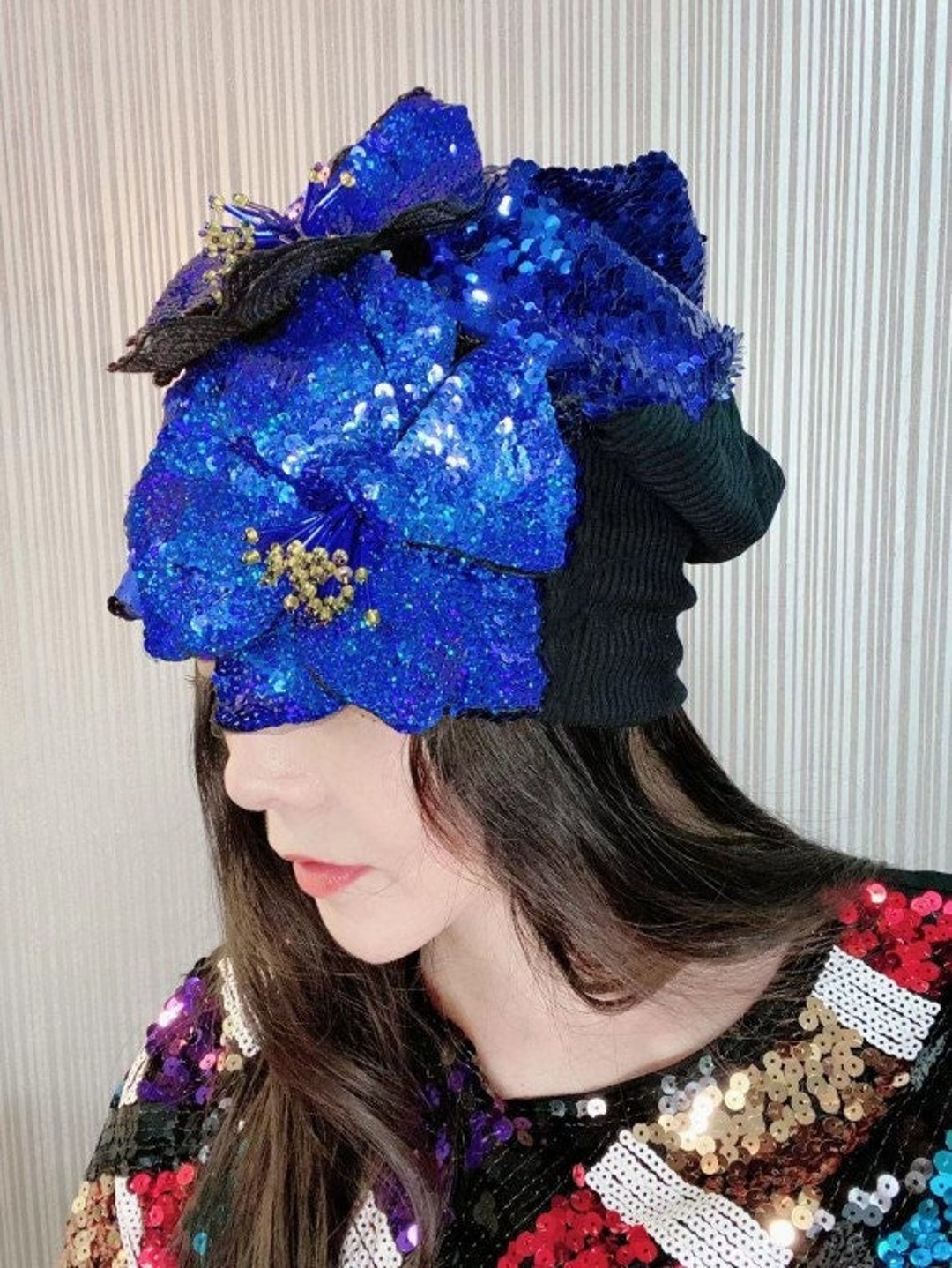 Double-sided Two-color Sequined Hat, Fashion Hat for Women ...
