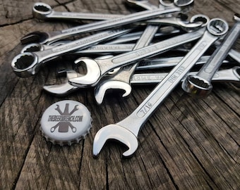 The Beer Wrench - Standard 7/16" - chrome vanadium wrench. Bottle opener. Wrench bottle opener.
