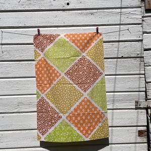 Vintage 70s patchwork pillowcase