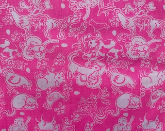 Vintage Lilly Pulitzer “On The Farm” Stoff von Zuzek Key West/Bestand ausverkauft