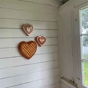 Vintage heart jello molds/set of three