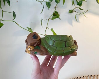 Vintage 70s turtle planter