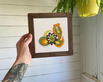 Vintage tile cheese plate
