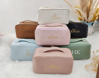 Personalised cosmetic bag with monogram | custom makeup bag | personalized gift for her,personalised gift for bridesmaid,Travel makeup bag A