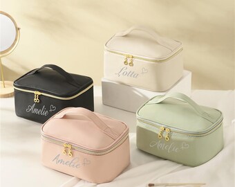 Personalized cosmetic bag,bridesmaid gift,bridesmaid proppsal,gift for her,Travel makeup bag. Vegetarian Makeup Bag,Gift for women