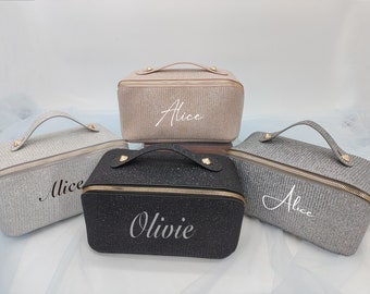 Custom Bridesmaid Gifts Makeup Bag for Her ,Bridesmaid Maid of Honor Proposal,Bridal Party Gift for Her,Birthday Gift,Custom Cosmetic Bags