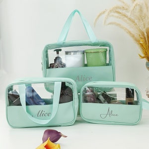 Personalisierte Kosmetiktasche mit kleinem Monogramm, benutzerdefinierte Make-up-Tasche, personalisiertes Geschenk für sie Brautjungfer Geschenk, Organisator, Geschenk zum Muttertag