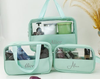 Personalised cosmetic bag with small monogram,custom makeup bag,personalized gift for her bridesmaid gift ,organizer,Mother's Day Gift