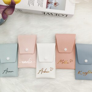 Kit de pinceaux de maquillage personnalisé, sac de pinceaux personnalisé, cadeau de demoiselle d'honneur, cadeau de fête unique, cadeau pour elle, organisateur, cadeau mère