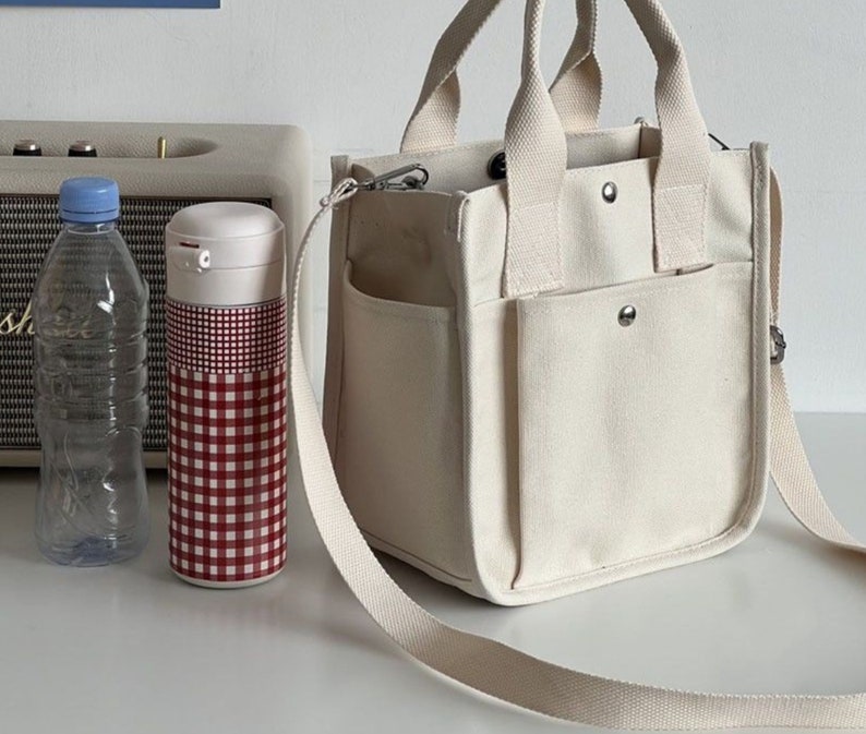 Sac en toile personnalisé Sac à bandoulière en toile-Crossbody Canvas Cotton Bags-Canvas Tote Bag-Corduroy Shoulder Bags-Messenger Bag-Canvas Shoulder Bag White