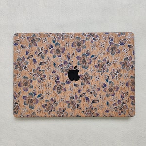 Cork MacBook 13 14 15 pro cover,Macbook air 13 hard shell,Macbook pro 16 skin,cork MacBook pro 16 cover,cork laptop skin,gift for him.X3 cork flower 2