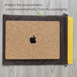 Cork MacBook 13 14 15 pro cover,Macbook air 13 hard shell,Macbook pro 16 skin,cork MacBook pro 16 cover,cork laptop skin,gift for him.X3 image 9