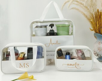 Personalisierte Kosmetiktasche, Schminktasche nach Maß | personalisiertes Geschenk für sie | personalisiertes Geschenk für Brautjungfer | Kosmetik Organizer