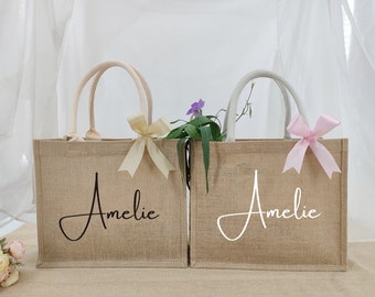 Bachelorette gift tote bag,Wedding Tote Bags,beach tote bag,Bridesmaid Gift,jute bags,Burlap Tote Bags,Wedding Favors,Bridesmaid Beach Bag