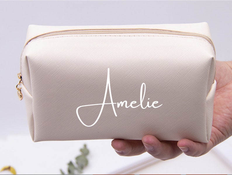 Personalised cosmetic bag ,custom makeup bag,personalized gift for her personalised gift for bridesmaid organizer,Bridesmaid Party bag zdjęcie 7