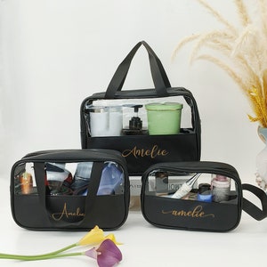Trousse à cosmétiques personnalisée, trousse de maquillage personnalisée, cadeau pour elle, cadeau de demoiselle d'honneur, organisateur de cosmétiques, cadeaux de fête de plage, cadeau de fête des mères