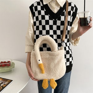 Personalisieren Gans Einkaufstasche | Niedliches Enten Tier Umhängetasche Gans, Umhängetasche | Gänse Einkaufstasche, Crossbody bag, Wochenendtasche
