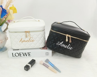 Personalized Makeup Bag ,Cosmetics storage bag,custom makeup bag | gift for her,personalised gift for bridesmaid,Travel makeup bag A