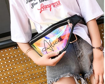 Personalized Fanny Pack Bachelorette Bridesmaid Fanny Pack Personalized Rose Gold Fanny Pack Beach Bridesmaid Gift Metallic Fanny Packs