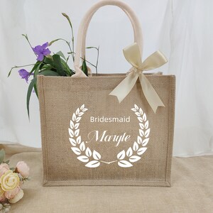 Personalized Burlap Tote Best Day Ever Wedding Welcome Bag Beach Jute Gift Favor Bridesmaid Bachelorette Sleepover Birthday Party Bag image 6