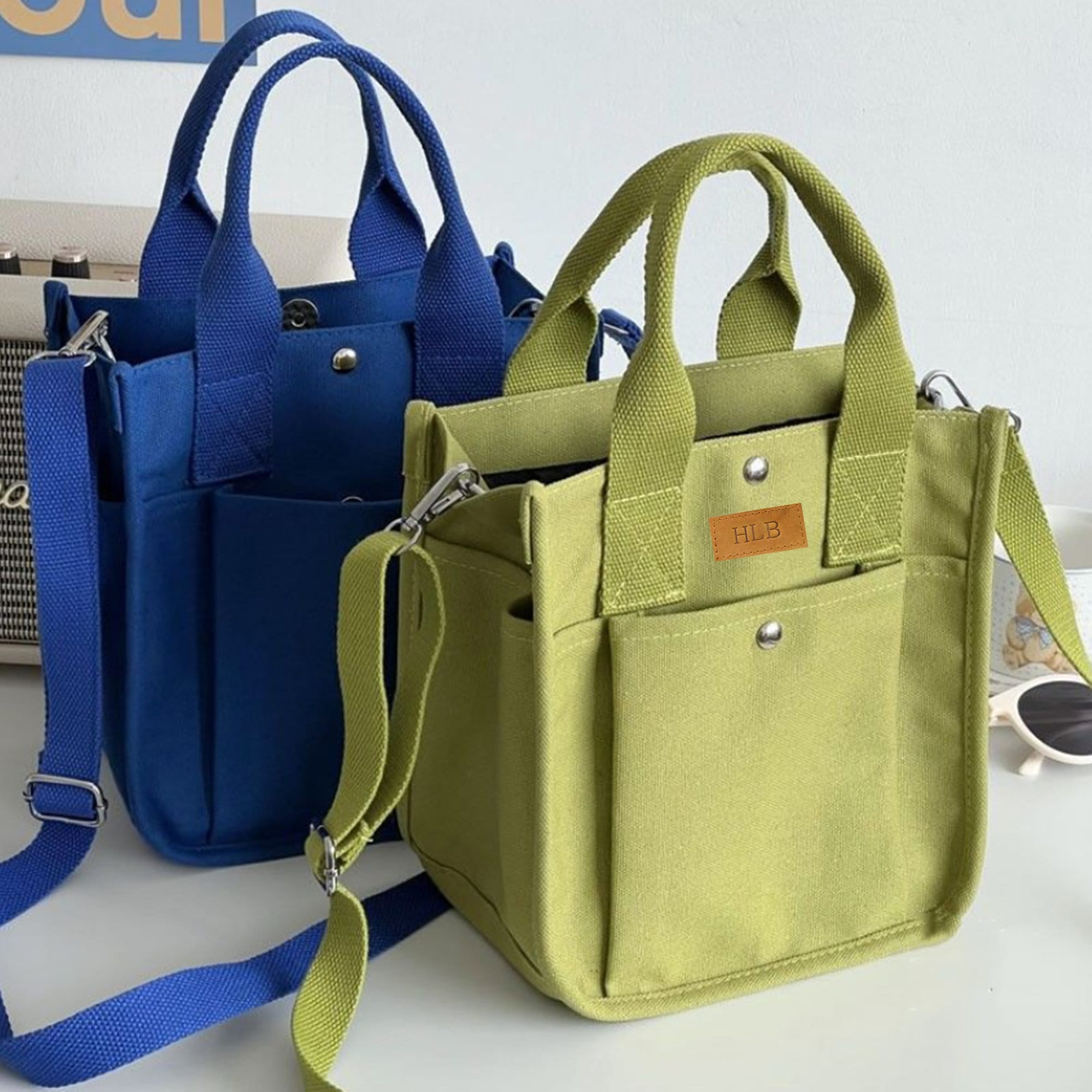 Women's Large Canvas Tote Bag - Convertible Shoulder & Crossbody Bag, Fits 13 Inch Laptop, 17.3x15x5.5 Inches - View #3