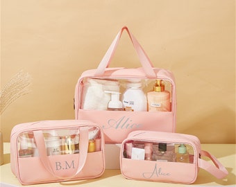 Personalised cosmetic bag with small monogram | custom makeup bag | personalized gift for her | personalised gift for bridesmaid | organizer