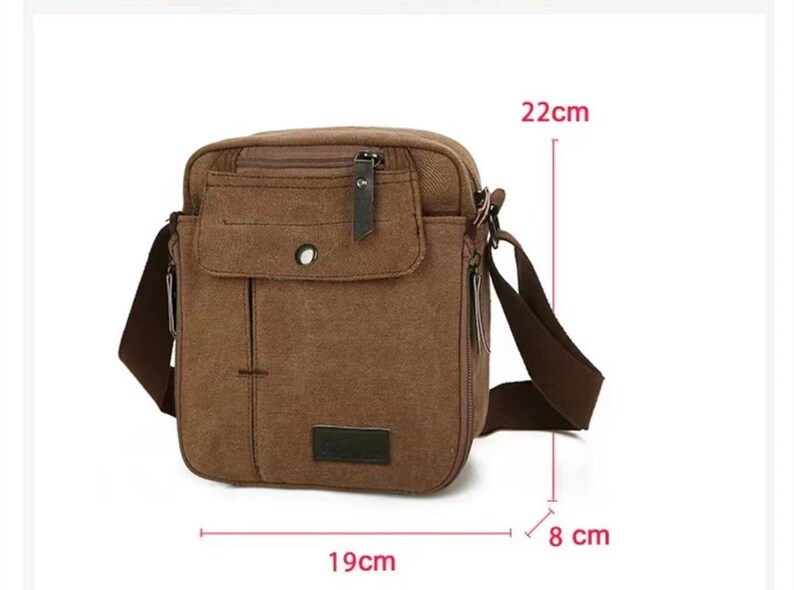 5 color Vintage Canvas Cotton Crossbody Bags,Versatile Crossbody Bags,Small Crossbody Bag,Casual Bag for him,Crossbody Purse,Birthday Gift image 10