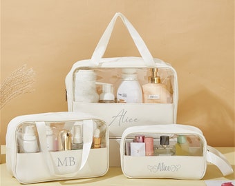 Trousse à maquillage personnalisée, trousse de maquillage personnalisée | cadeau personnalisé pour elle | cadeau personnalisé pour demoiselle d'honneur | Cosmétique, C