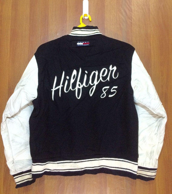 Rare Vintage TOMMY HILFIGER 85 Varsity Letterman J