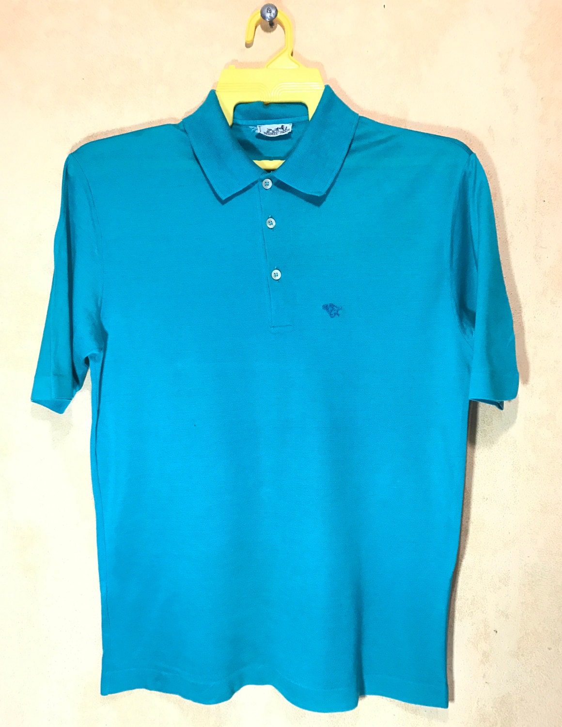 HERMES Vintage Polo Shirt Made In Italy Adult Small Size Etsy