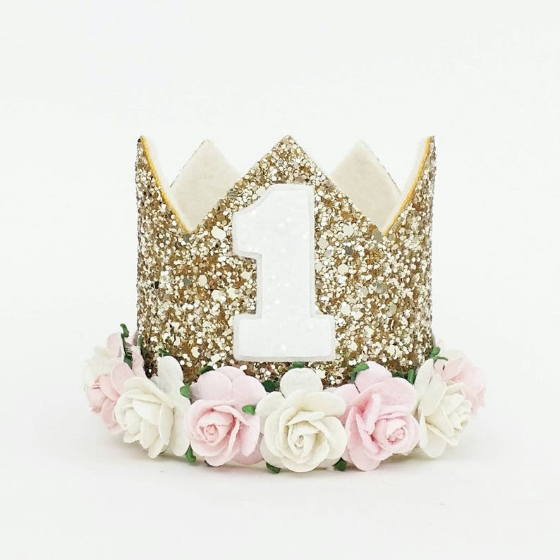 1st Birthday Crown Baby Girl Birthday Crown 2nd Birthday Crown First Birthday Crown Readystock cream Pink Birthday Crown