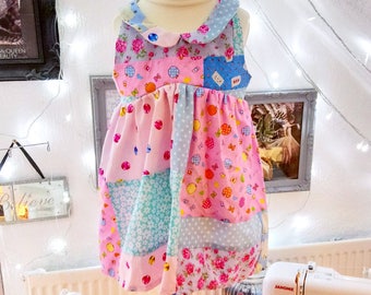 Patchwork Peter Pan Collar Dress