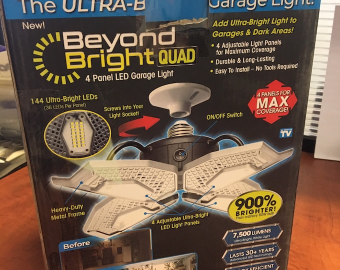 Beyond Bright Quad Ultra Bright Garage Light 4 Panel LED Garage Light