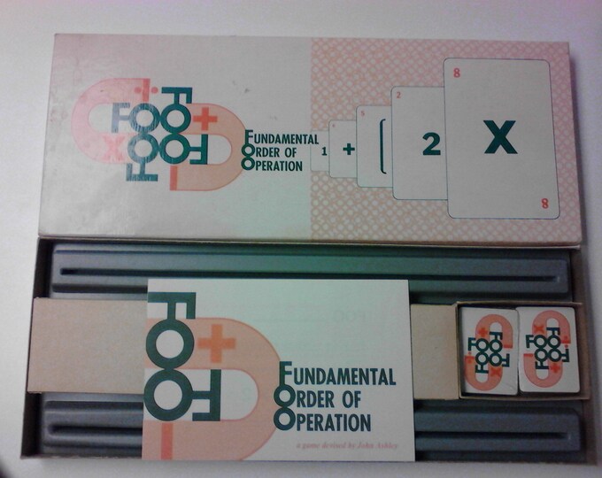 Ffoo Math Vintage Retro 1970's Rare Foo Math Game 100% Complete Fundamental Order ...