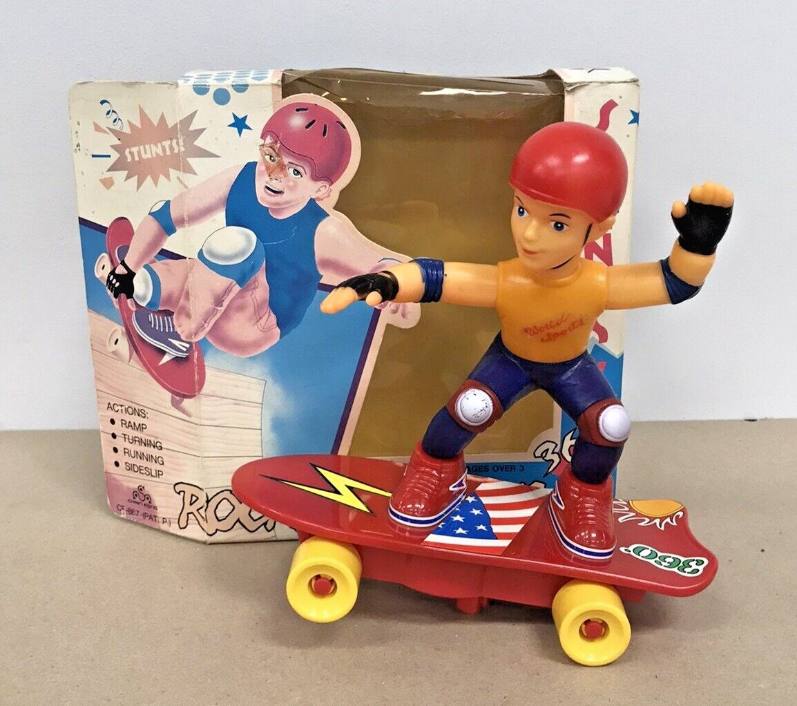 Vintage Rock N Rolling 360 Stunt Skateboarder Stunts 1980's