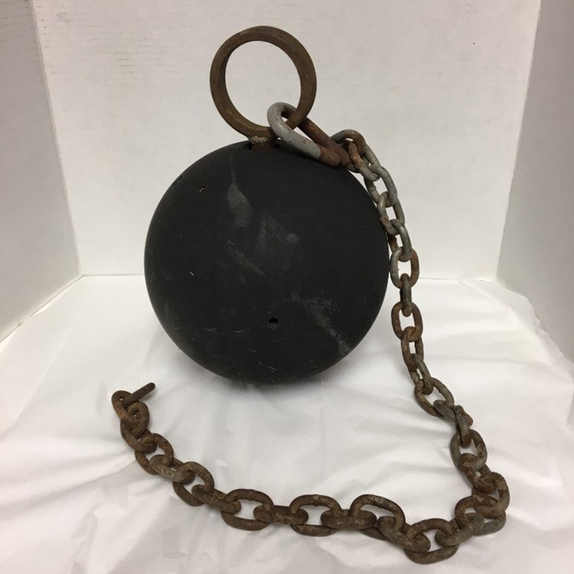 Vintage Handmade Ball And Chain 20 Pounds Prop Gag Or Decor Etsy