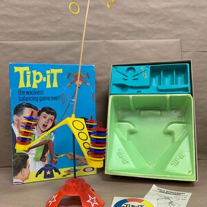 Vintage 1965 Tip-It The Wackiest Balancing Game Ever Ideal Toy 100% Complete