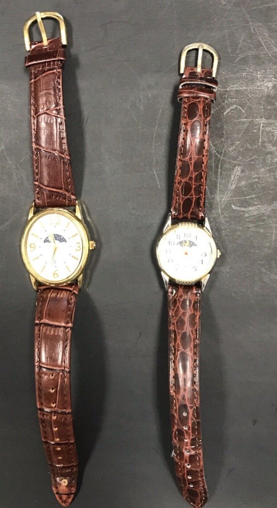 Vintage 1980's 1990's Sun Moon Phase Watch Lot of… - image 4