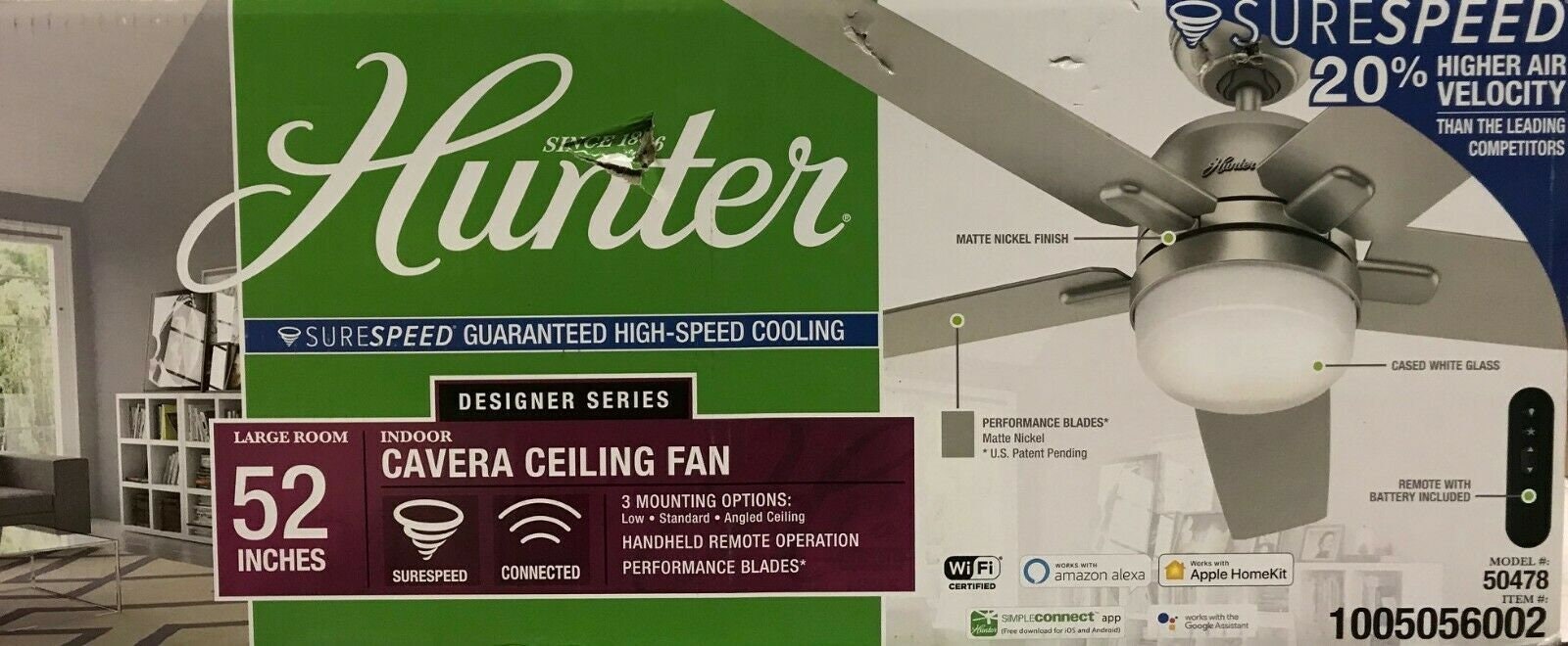 Hunter fan cavera deals