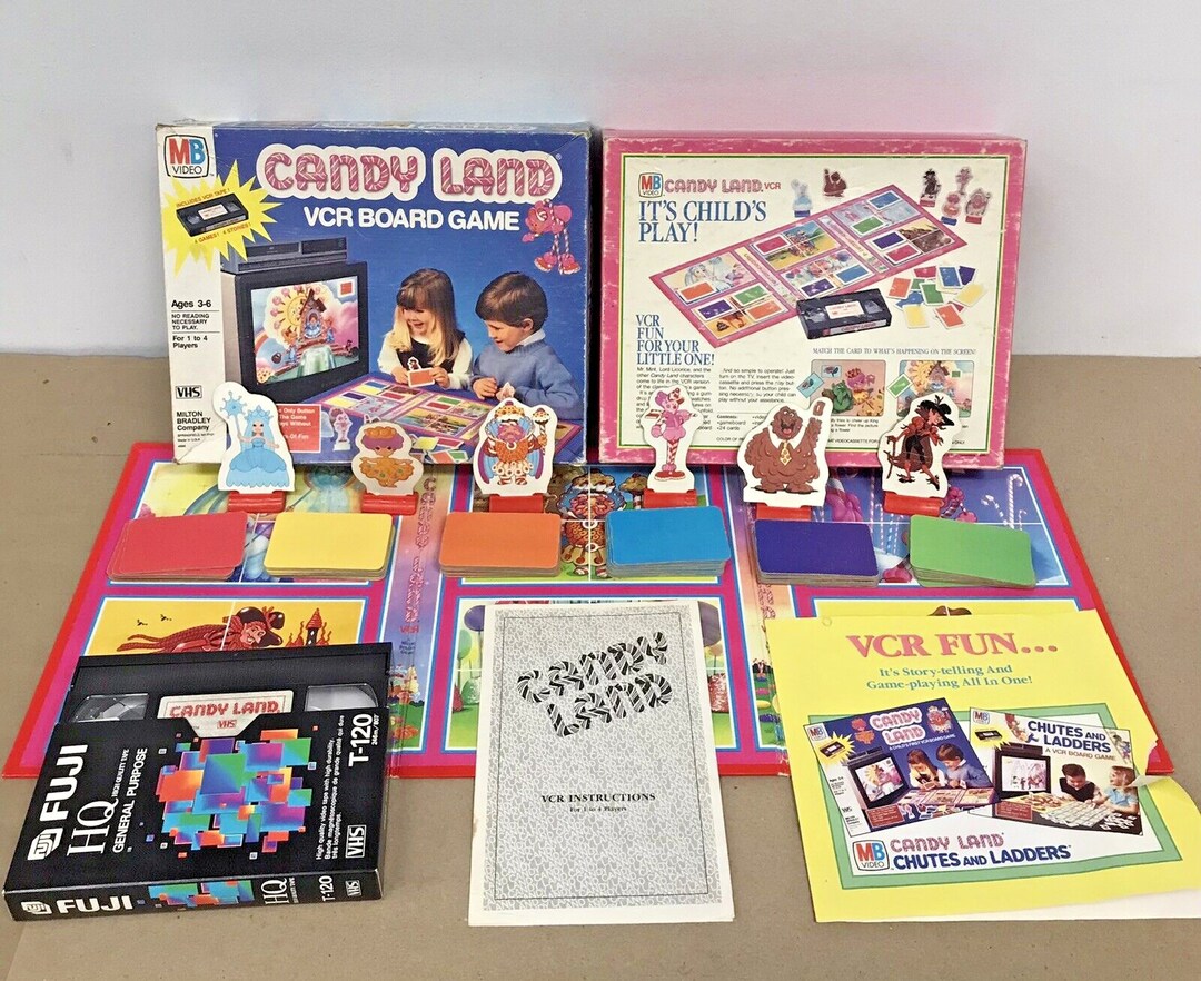 Rare Vintage 1986 Candy Land VCR Board Game Milton Bradley Etsy