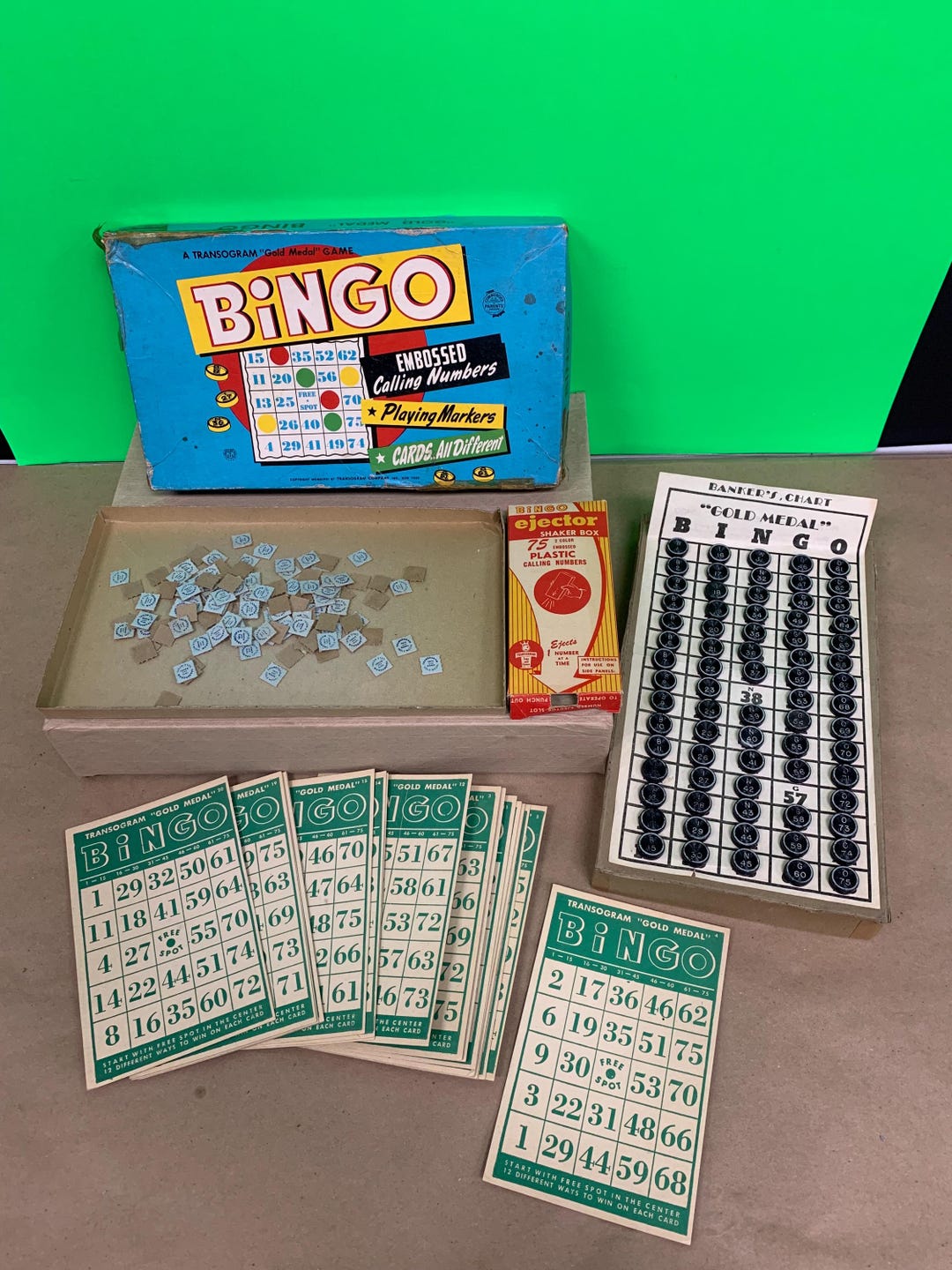Vintage 1948 - Bingo Game by Transogram - 1940's Original Boxes ...