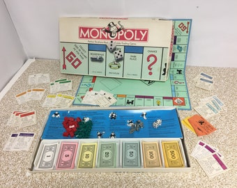 Vintage 1985 Monopoly Parker Brothers Boardgame Game