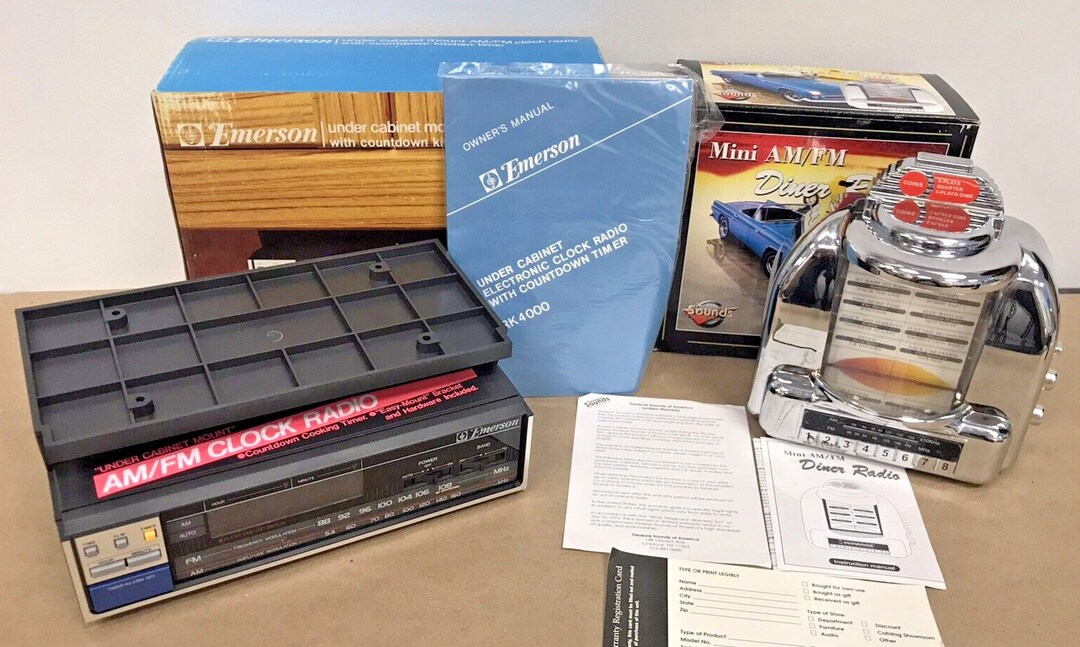 Emerson RK4000 Under AM/FM Clock Radio Kitchen Timer & Etsy