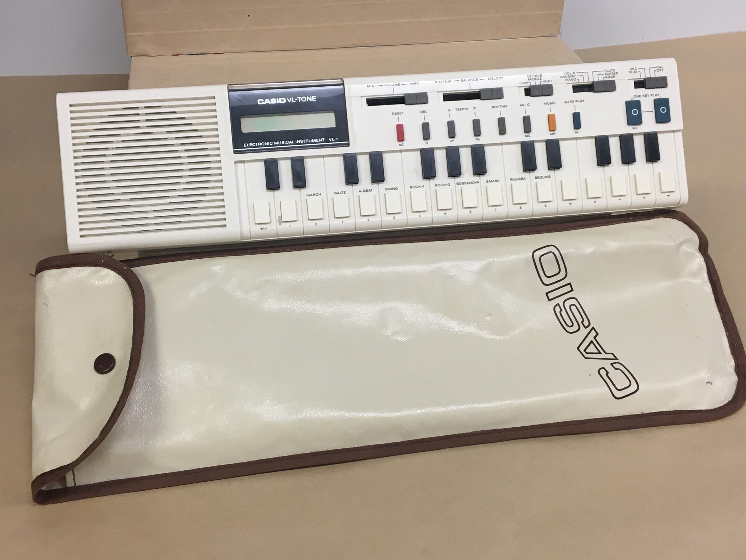 Vintage Casio VL-1 VL-Tone VL-5 Electronic Synthesizer Keyboard Clean W/  Case