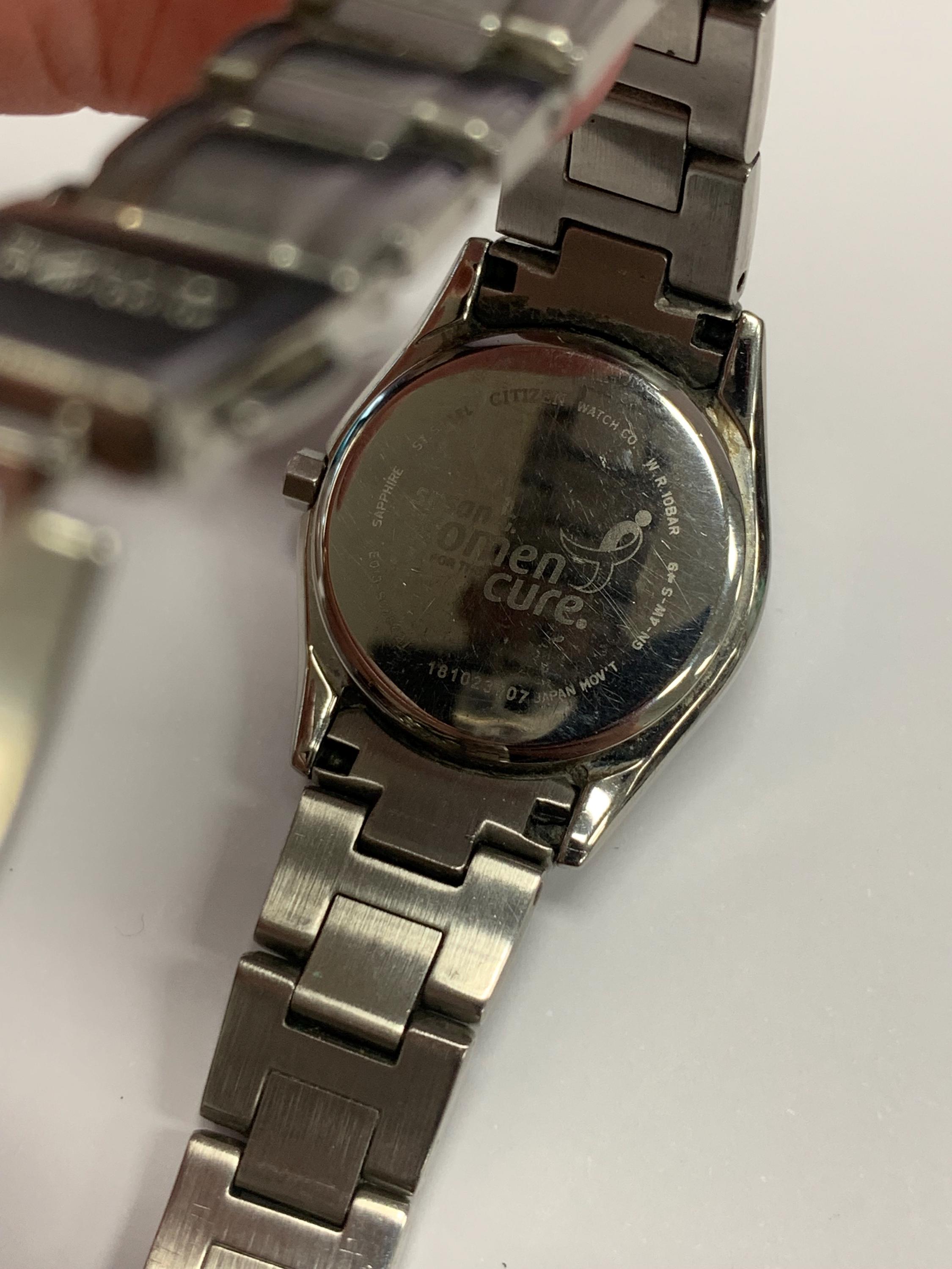 Ladies Citizen Eco Drive Watch Lot of 2 Black Gunmetal E011  display picture 1