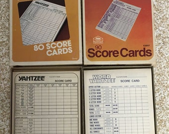 vintage lot yahtzee word yahtzee scoring cards in original etsy canada