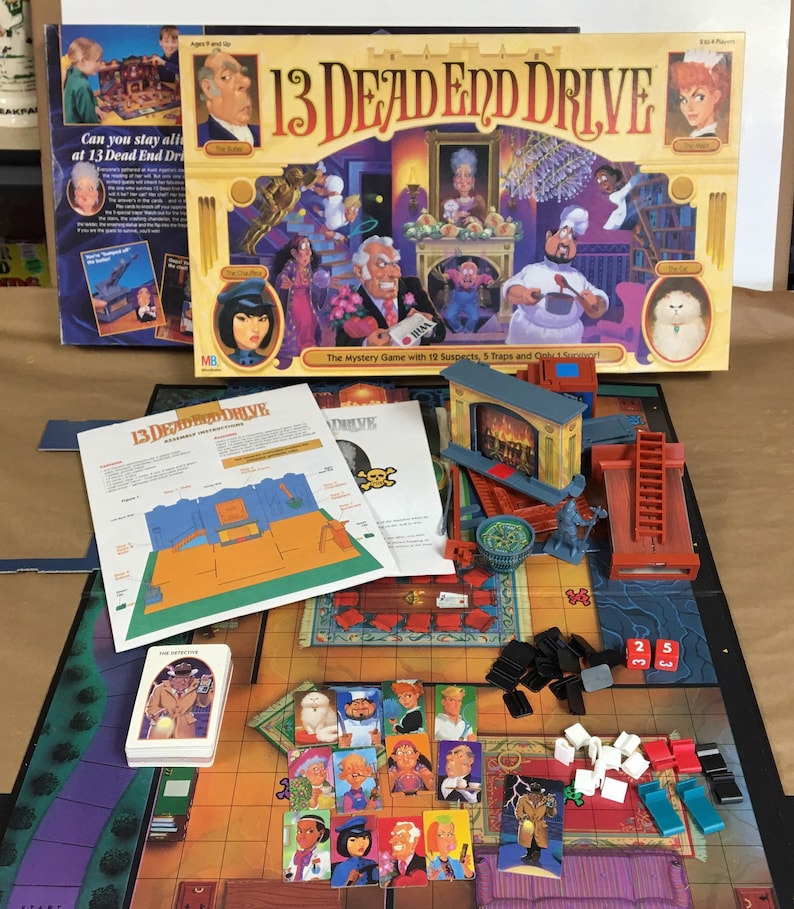 Vintage Retro 13 Dead End Drive Mystery Detective Board Game | Etsy