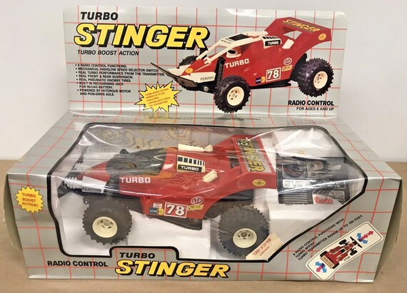 Vintage 1980 s Radio Controlled Turbo Stinger RC Car Dune Buggy W
